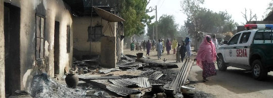 A local riot scene in Nigeria.
