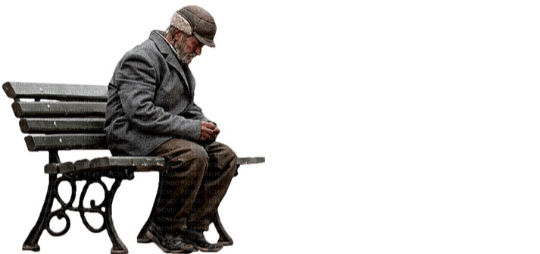 Image : An Old man sitting alone