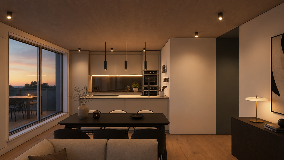 Interior Konzept für eine moderne Penthouse Wohnung