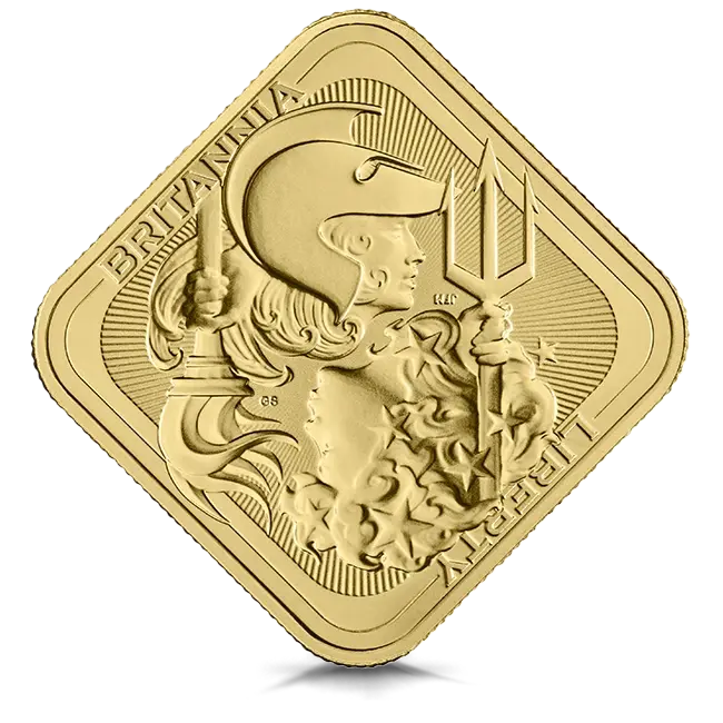 Thumbnail: 1 oz Great Britain Britannia and Liberty .9999 Gold Bar (BU)