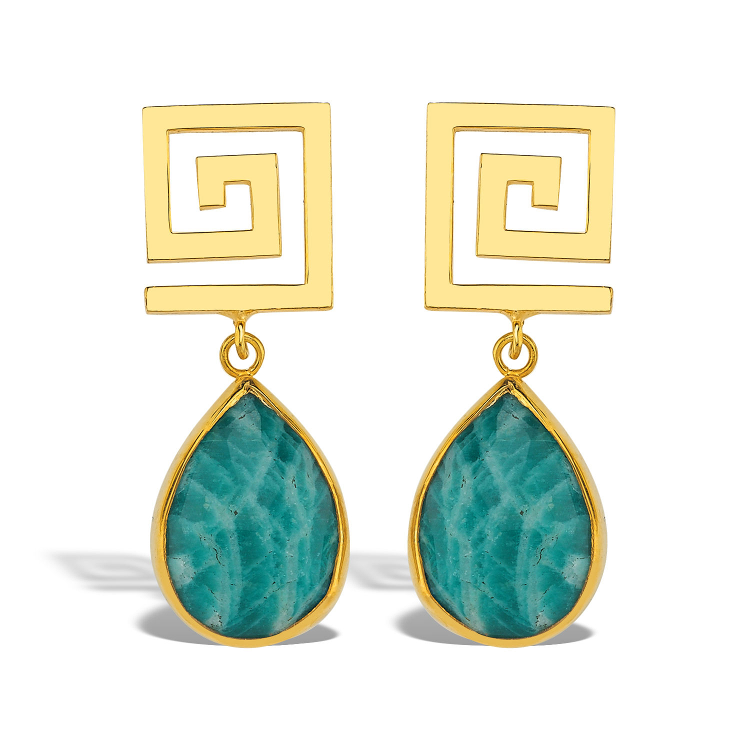 Krozonit Taşlı Meandros Sembolü Küpe