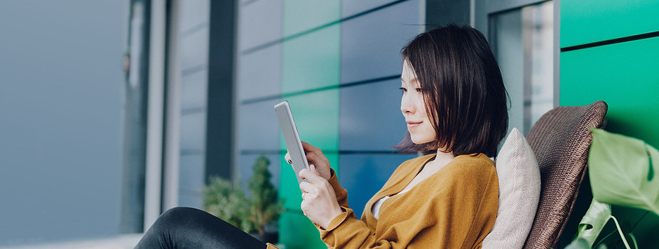 Woman on her Tablet