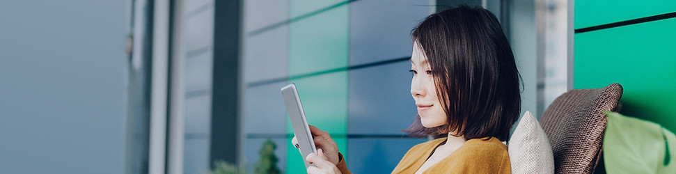 Woman on her Tablet