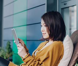 Woman on her Tablet