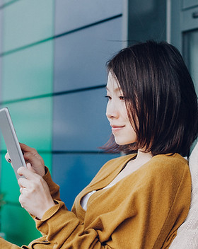 Woman on her Tablet