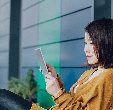 Woman on her Tablet