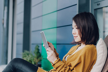 Woman on her Tablet