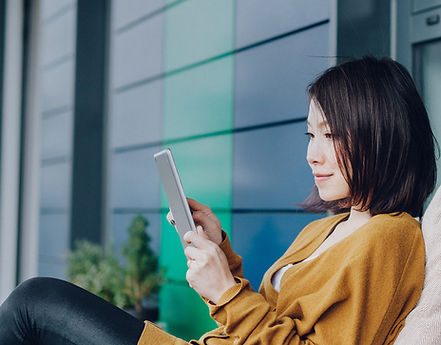 Woman on her Tablet