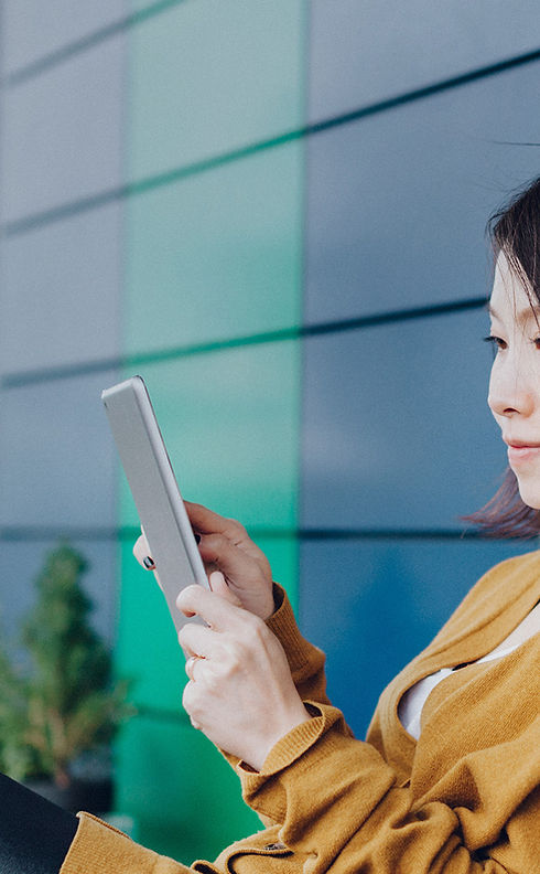 Woman on her Tablet