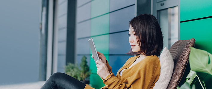 Woman on her Tablet
