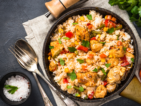 Better-Than-Takeout Orange Chicken (or Tofu) Skillet with Cauliflower Rice