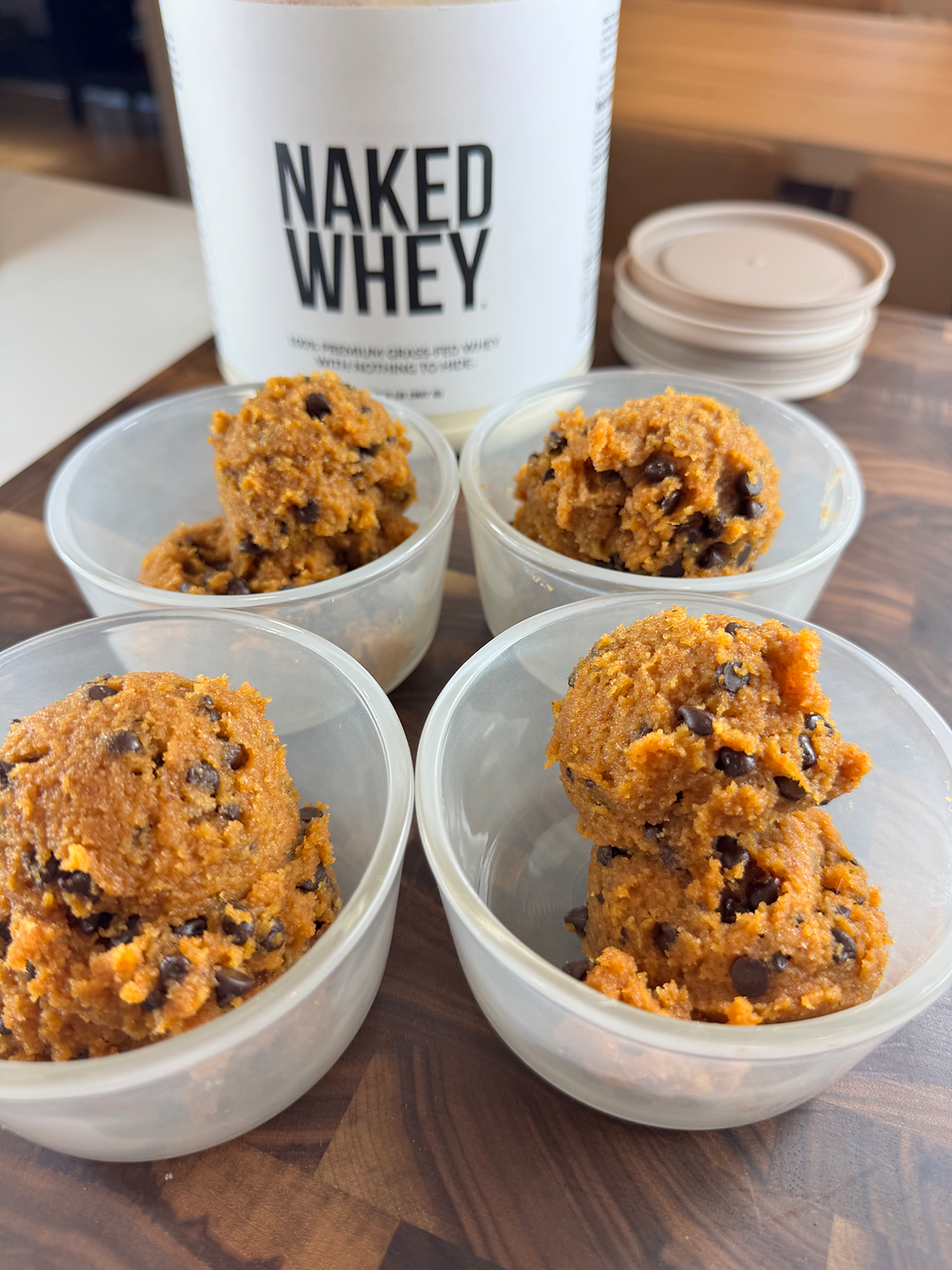 High Protein Edible Pumpkin Cookie Dough 🎃🍪💪