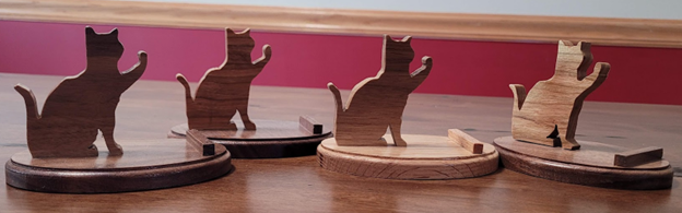 Thumbnail: Whimsical Wood Cell Phone Holders Walnut and Red Oak