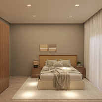 Quarto da Casa Concreto Contemporânea