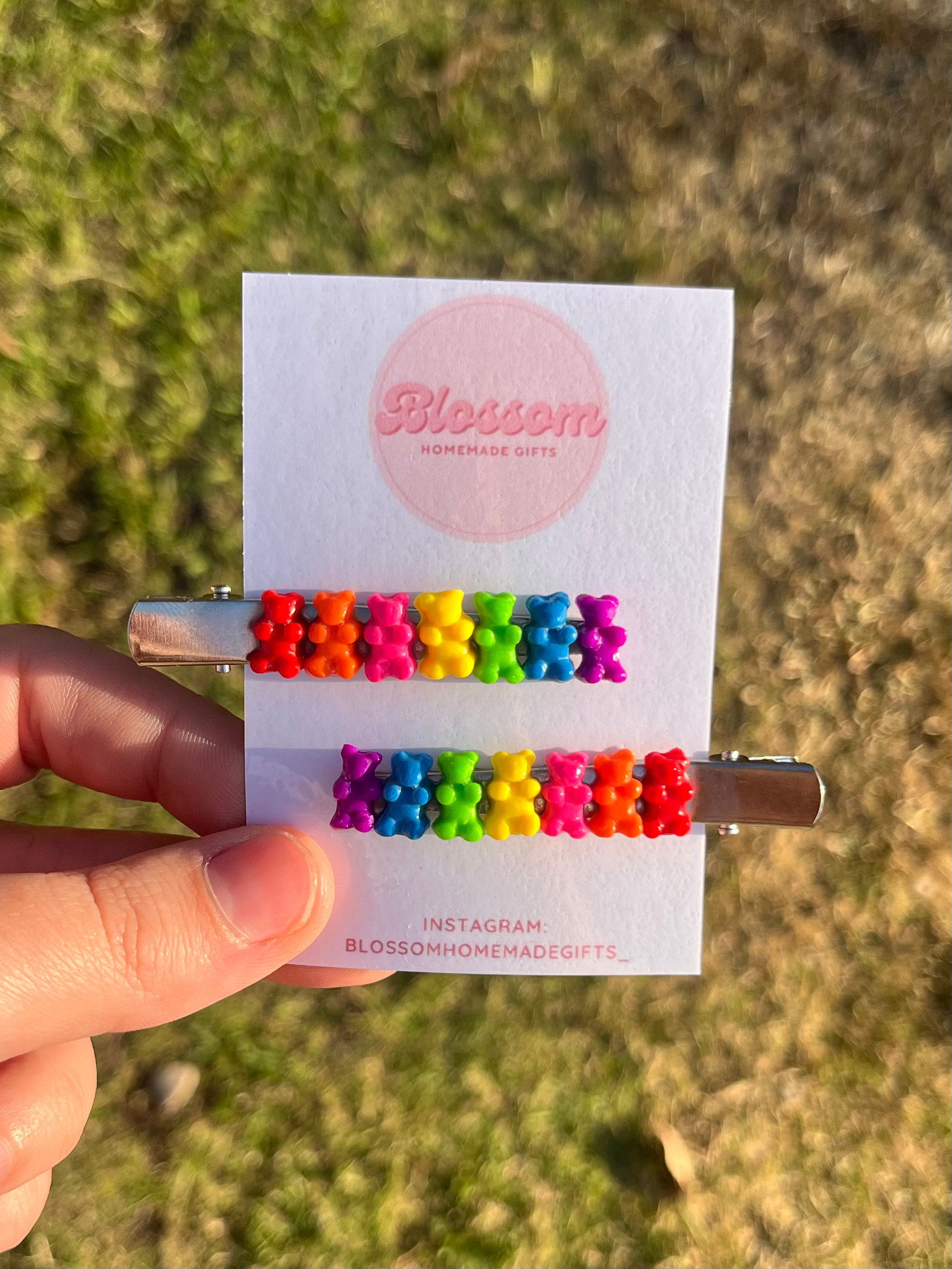 2pk Gummy Bear Hairclip