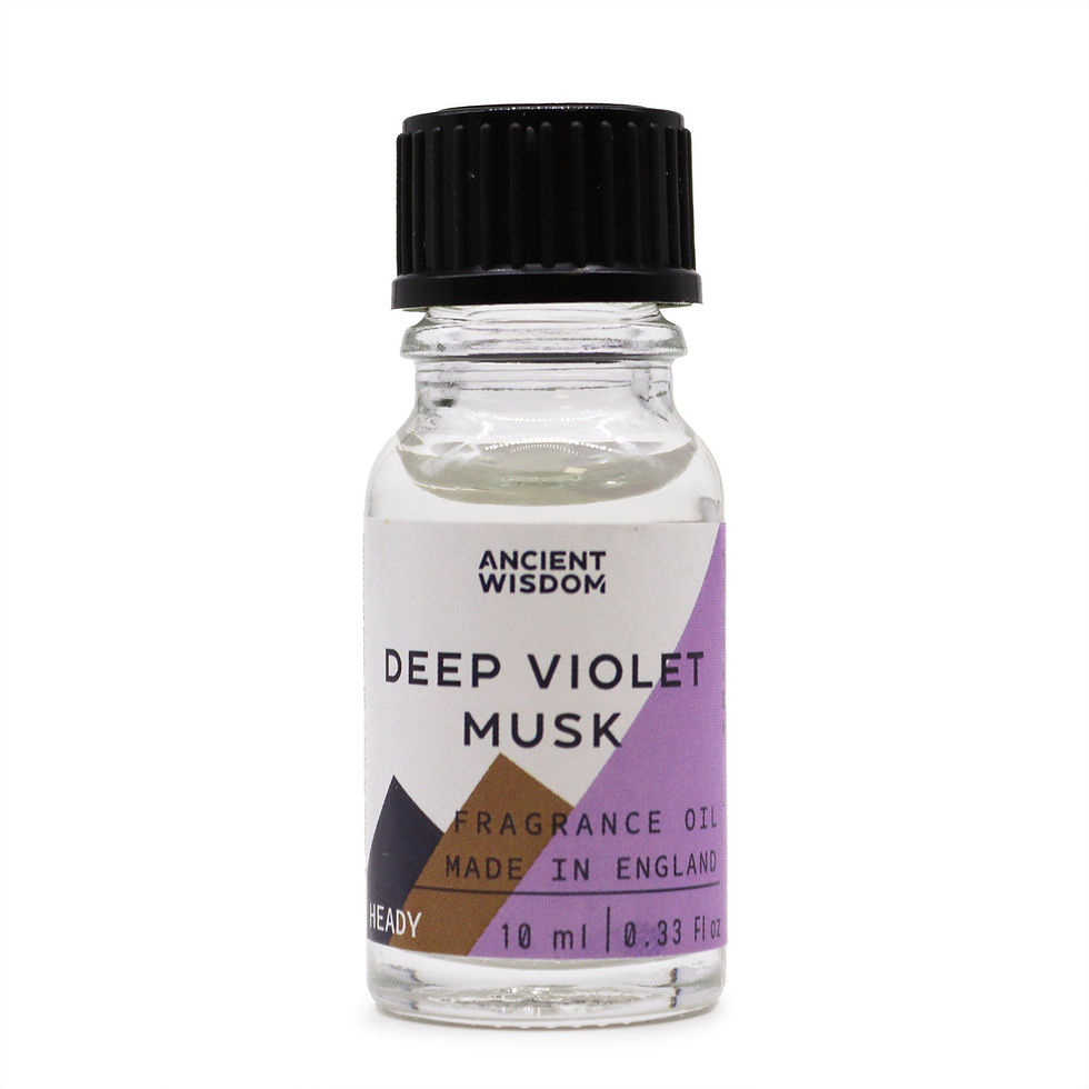Aceite de fragancia de almizcle de violeta en frasco de 10 ml, aroma floral y duradero de Ancient Wisdom