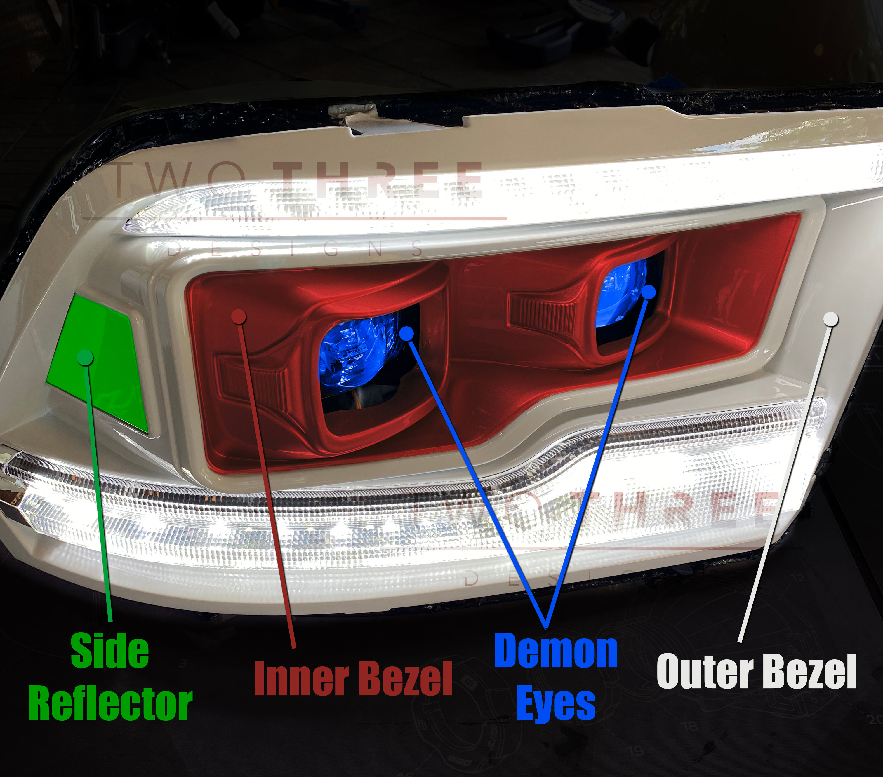 CUSTOM MORIMOTO XB LED 4TH GEN RAM HEADLGHTS - INTERNAL USE