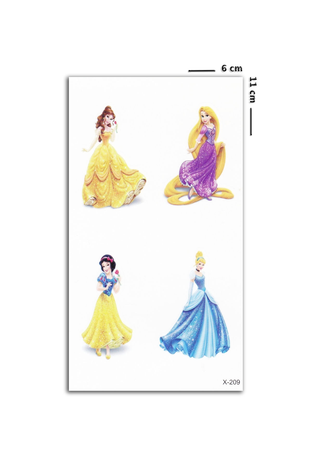 Prenses Mini Boy Renkli Çocuk Dövmesi