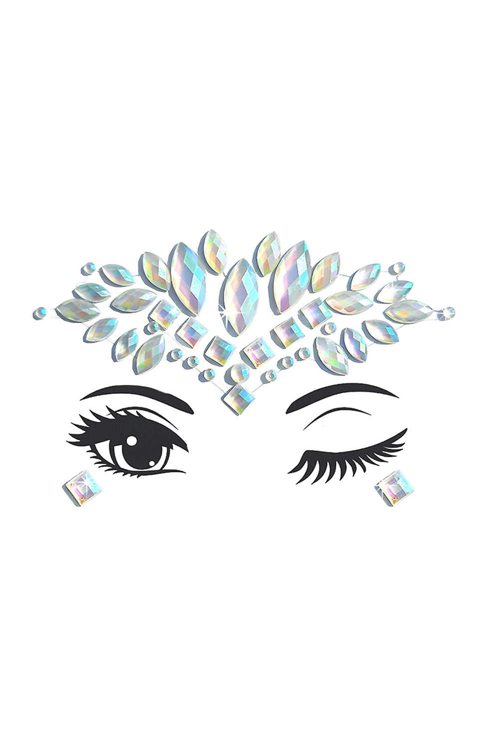 Küçük resim: Luna Karanlıkta Parlayan Yapışkanlı Yüz Makyaj Taşı Festival Face Gems