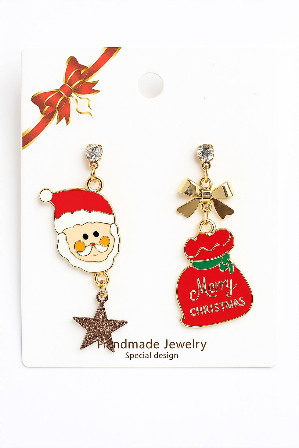 Küçük resim: Noel Baba ve Hediye Çuvalı Christmas Yeni Yıl Küpesi