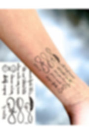 Yazı ve Sonsuzluk Sembolü Geçici Dövme Tattoo