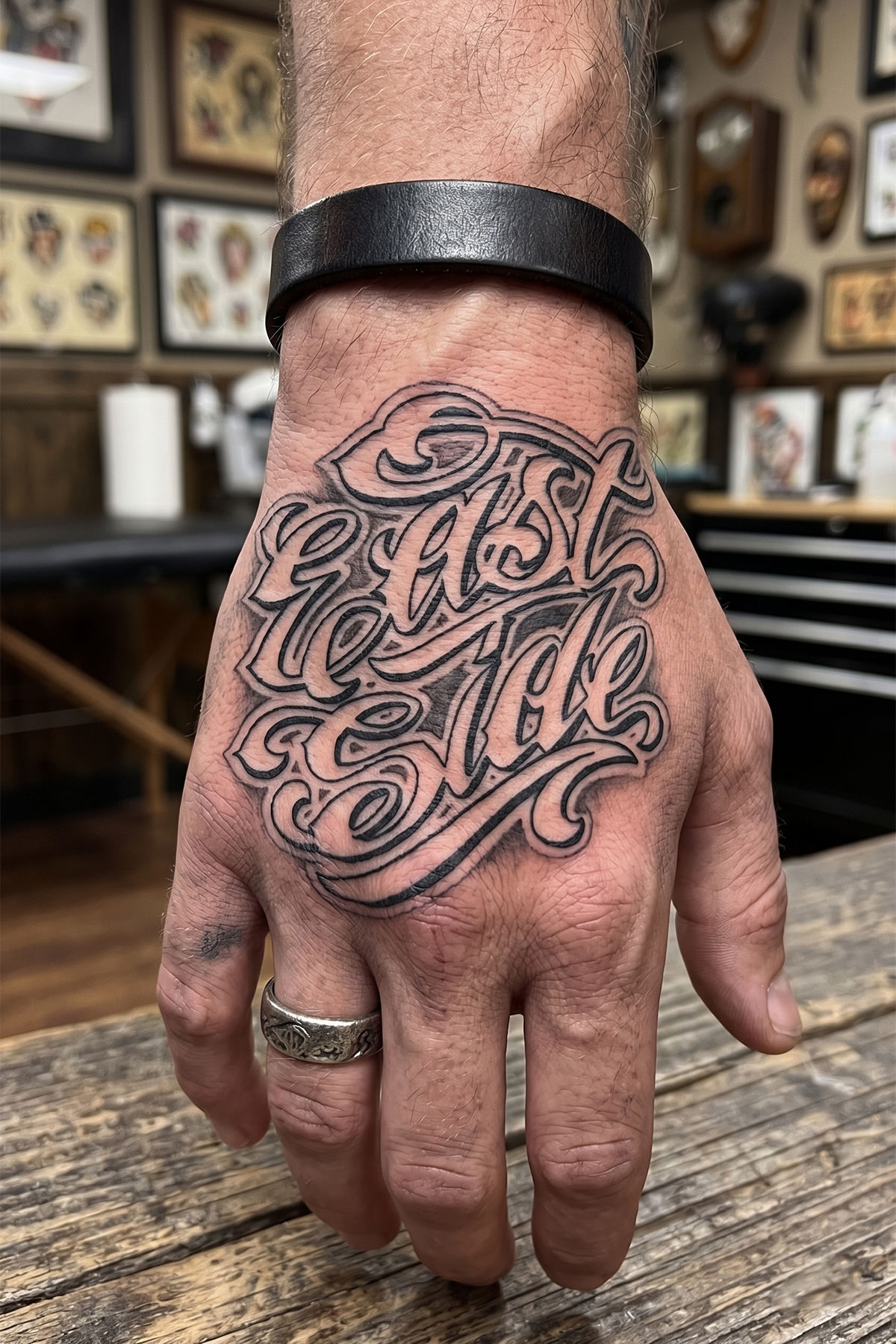 El Dövmesi El Üzeri Yazılı Geçici Dövme