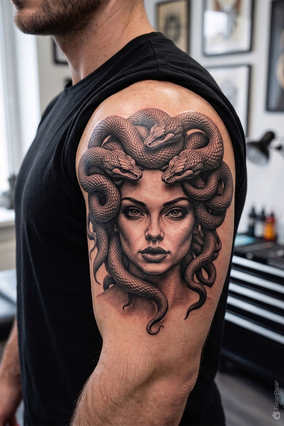 Küçük resim: Medusa Dövmesi Geçici Dövme Tattoo