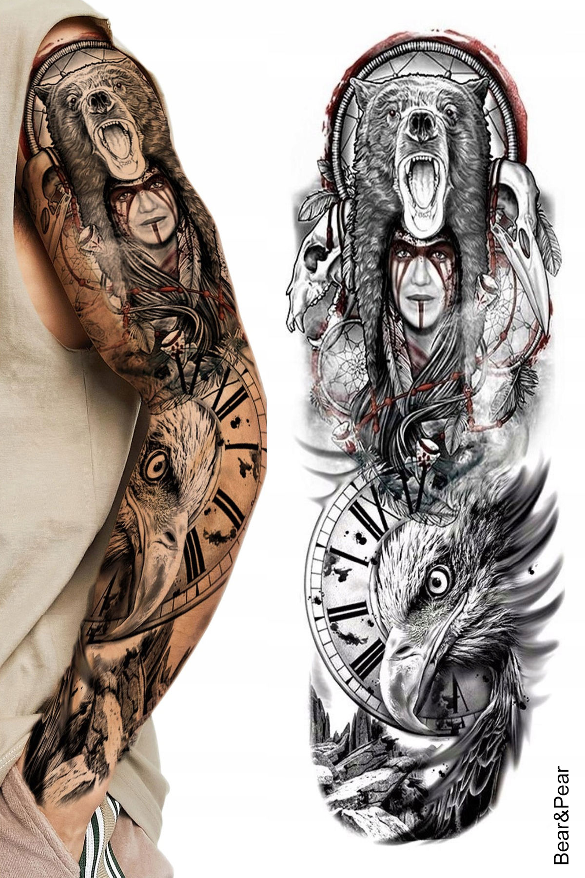 Kol Dövmesi Kartal Kol Kaplama Tattoo Dövme