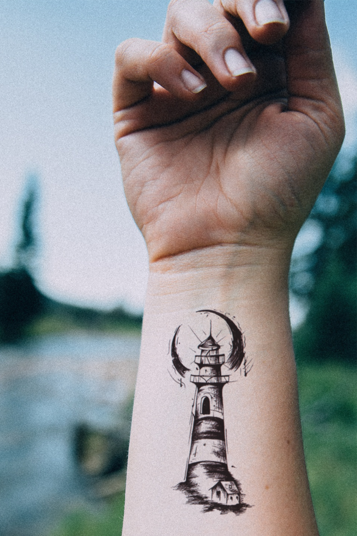 Deniz Feneri Dövmesi Mini Tattoo