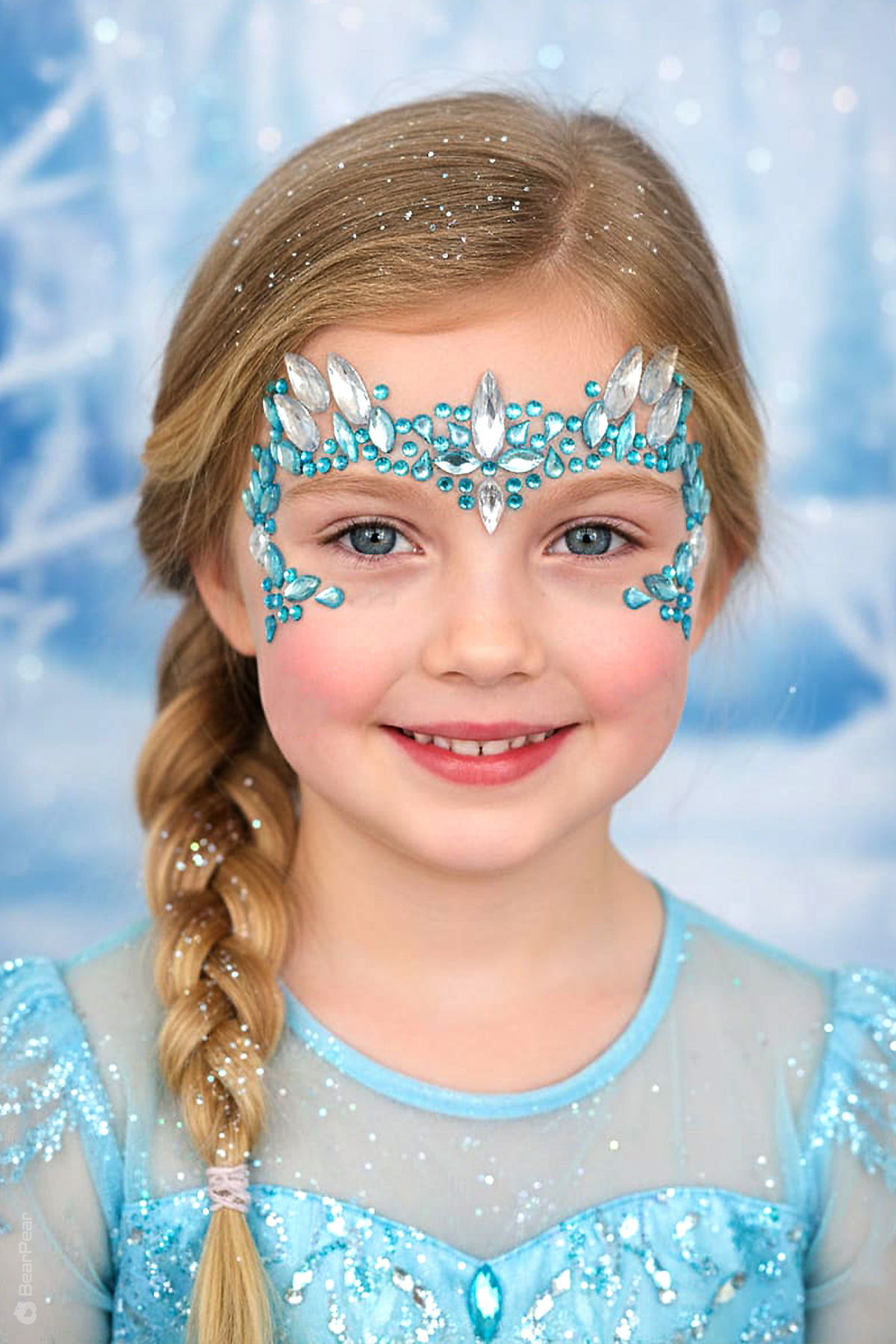 Elsa Konsept Yüz Taşı Parti Festival Makyaj Face Gems Sticker