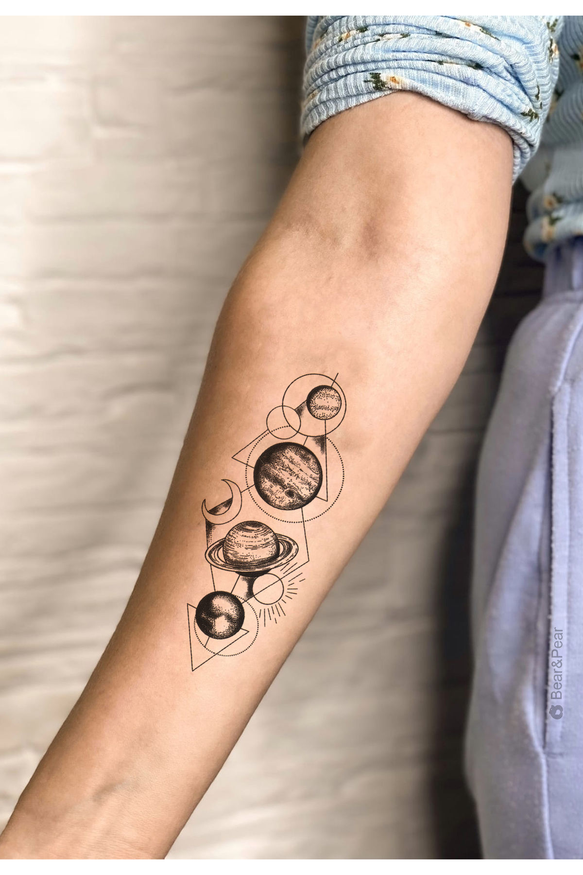 Cosmos Gezegenler Geçici Dövme