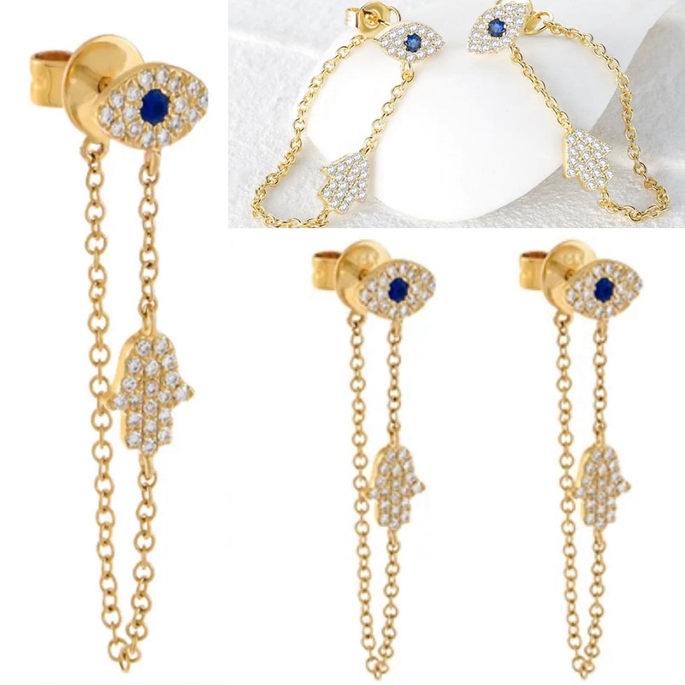 Miniature : BOUCLES PENDANTE L’ŒIL DE FATMA