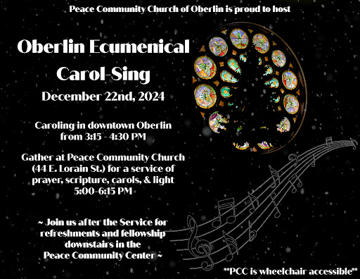 2024 Oberlin Ecumenical Carol-Sing flyer