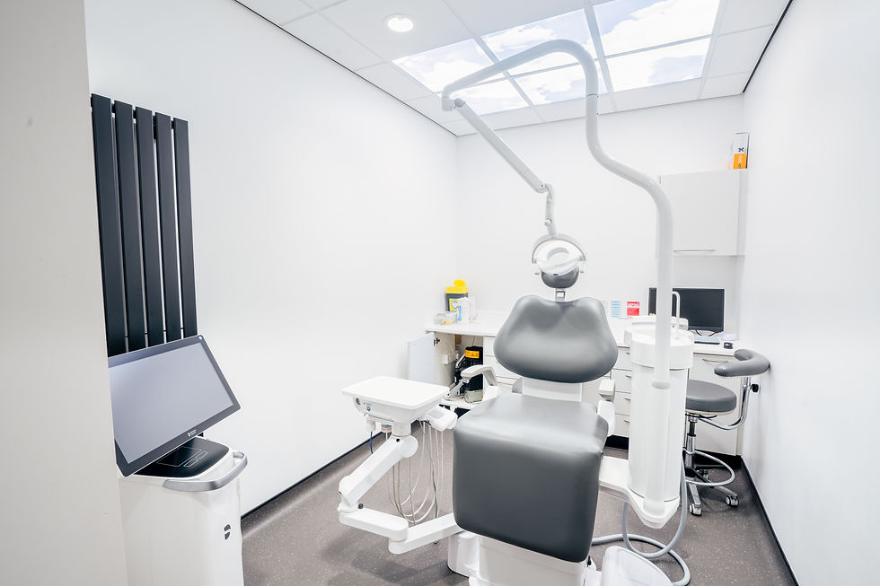 Completed clinical room within healthcare facility