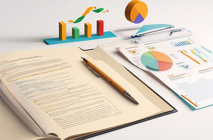 research project analysis with white bac
