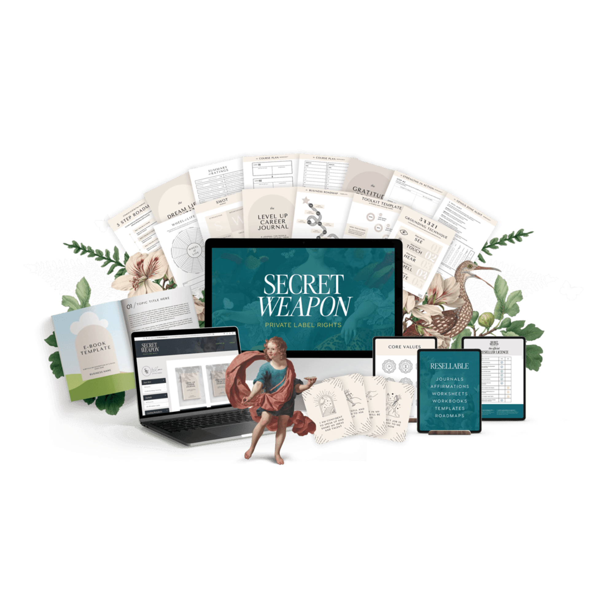 Digital product PLR library for reselling templates