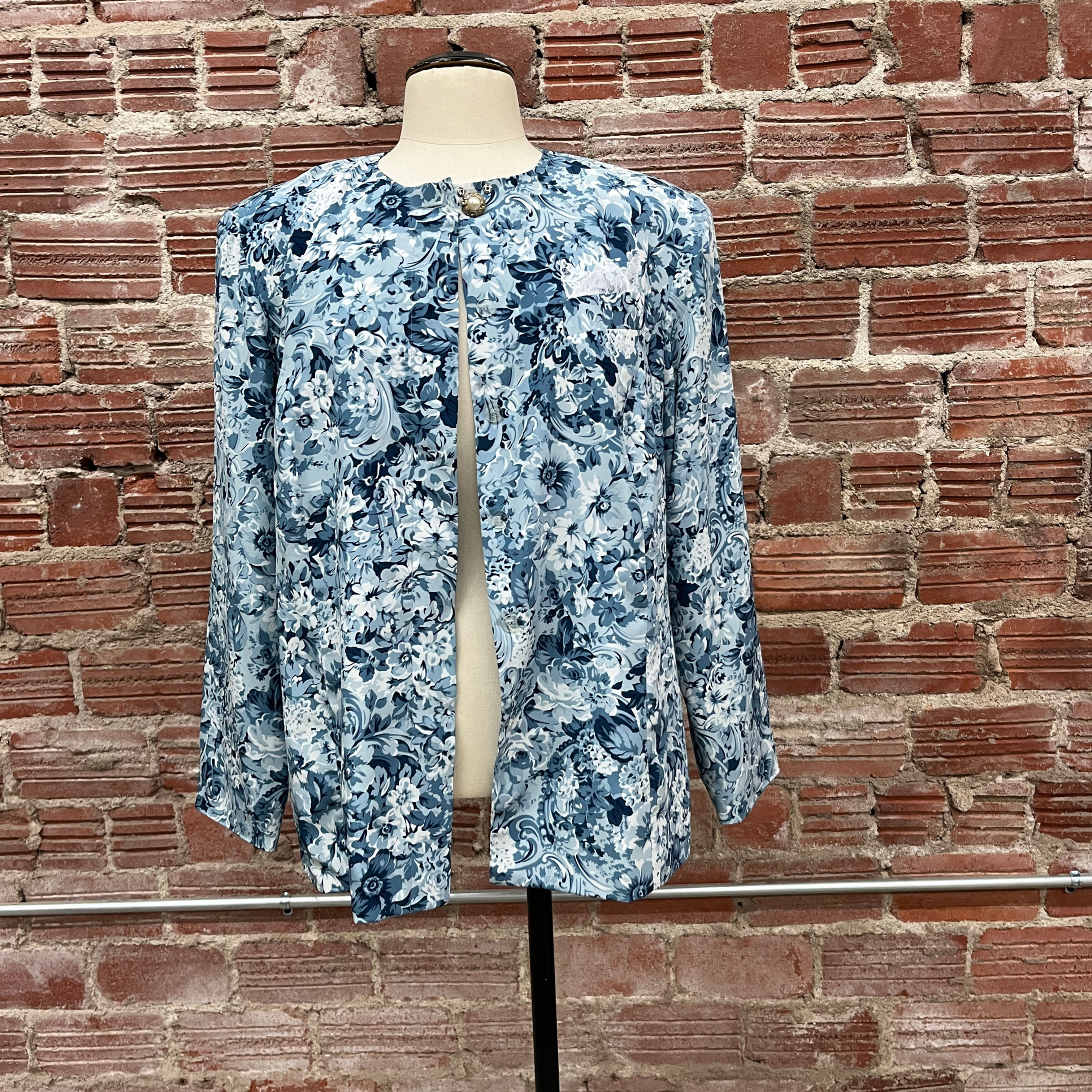 Blue Floral Blazer (14W)