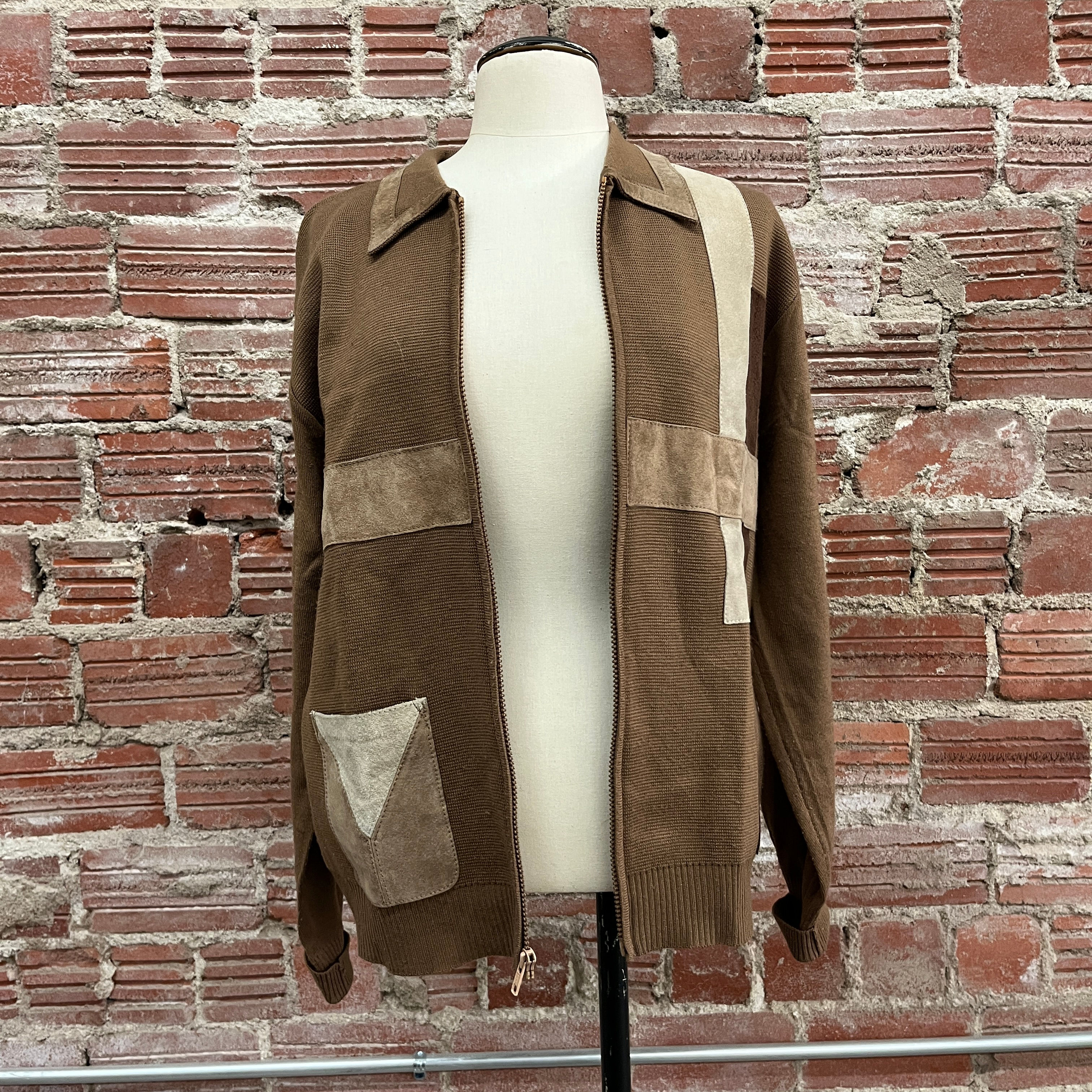 Leather Accented Sweater (L)