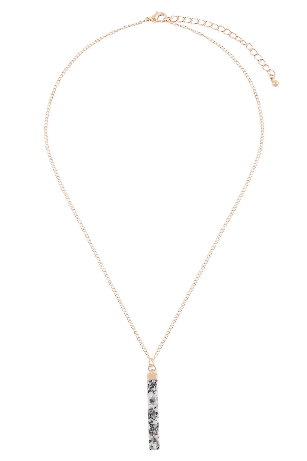 Thumbnail: Hdn3120 - Bar Stone Pendant Necklace