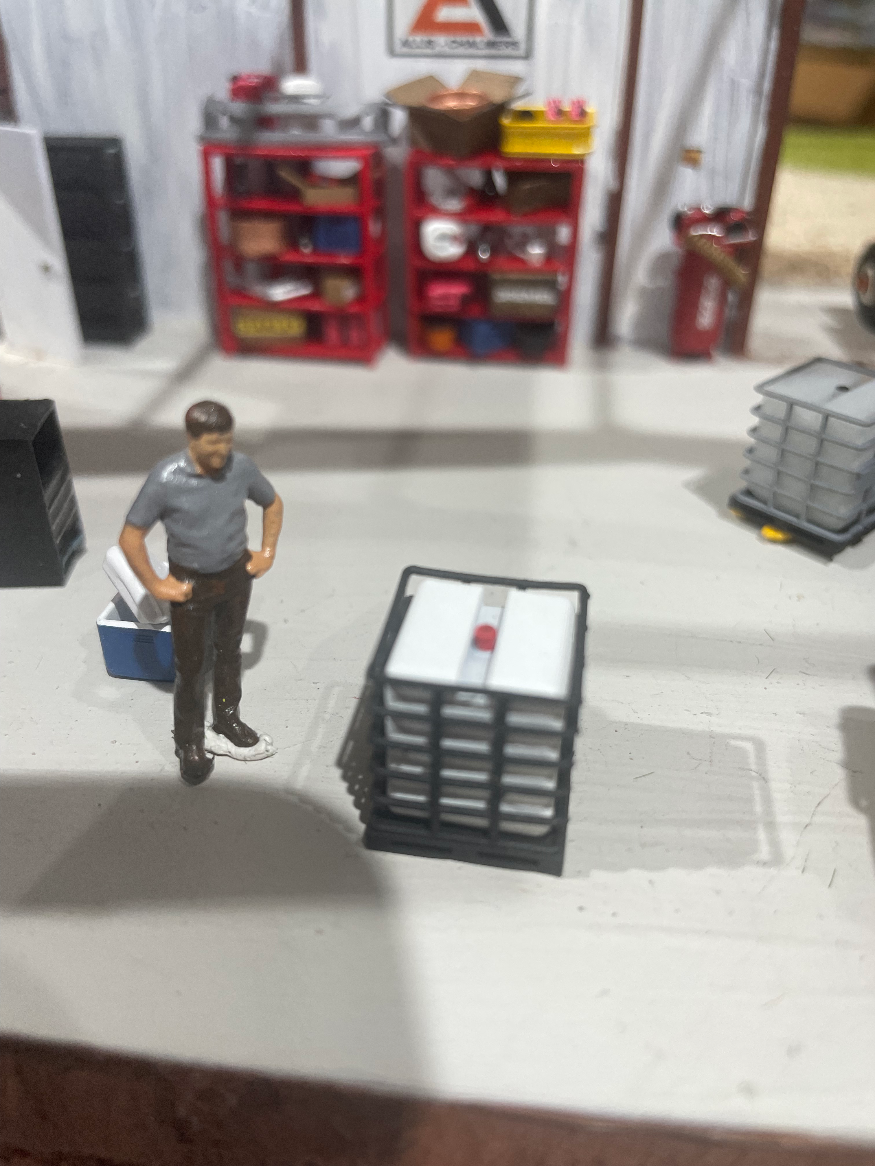 Chemical Tank on Pallet with Cage