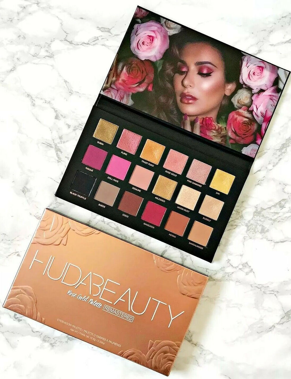 Thumbnail: Huda Beauty Remastered Rose Gold Eyeshadow Palette