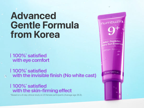الصورة المصغرة: Numbuzin No.9 Nad+ 9 Peptides Dewy Sun Essence 50ml