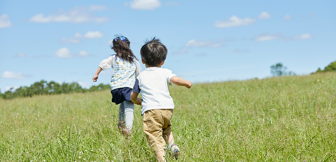 Children running