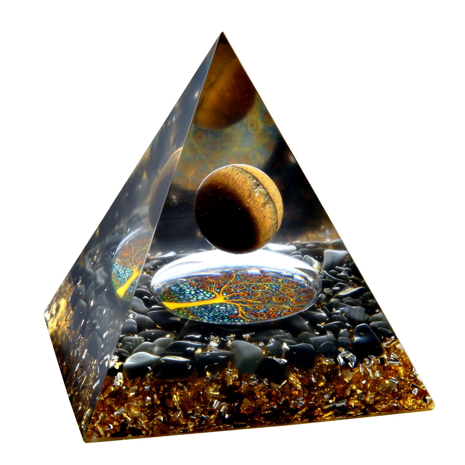 Glowki Orgone Pyramid for Positive Energy Crystal Pyramid Orgonite Pyramid Prote