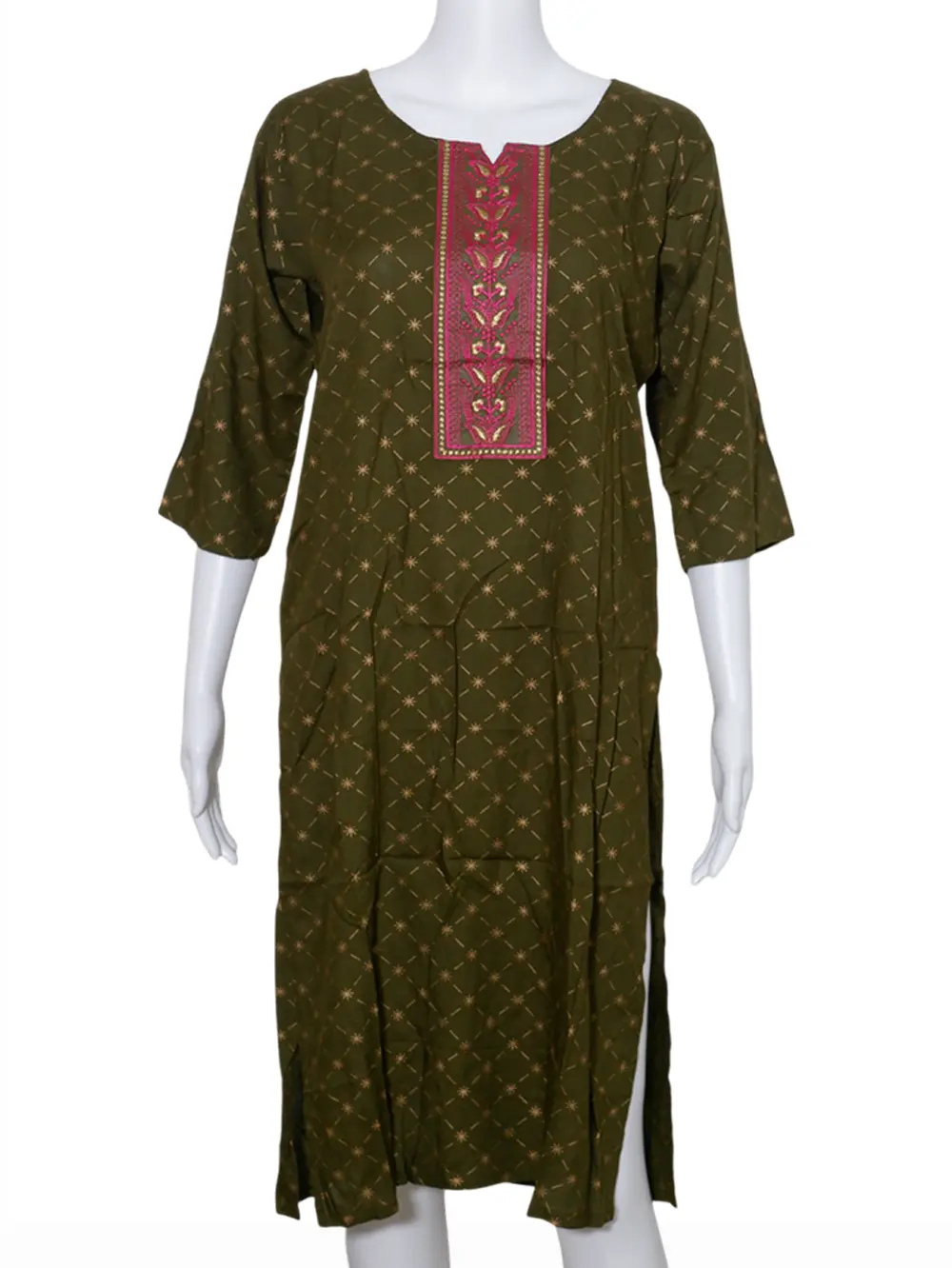 Straight Cut Rayon Kurti