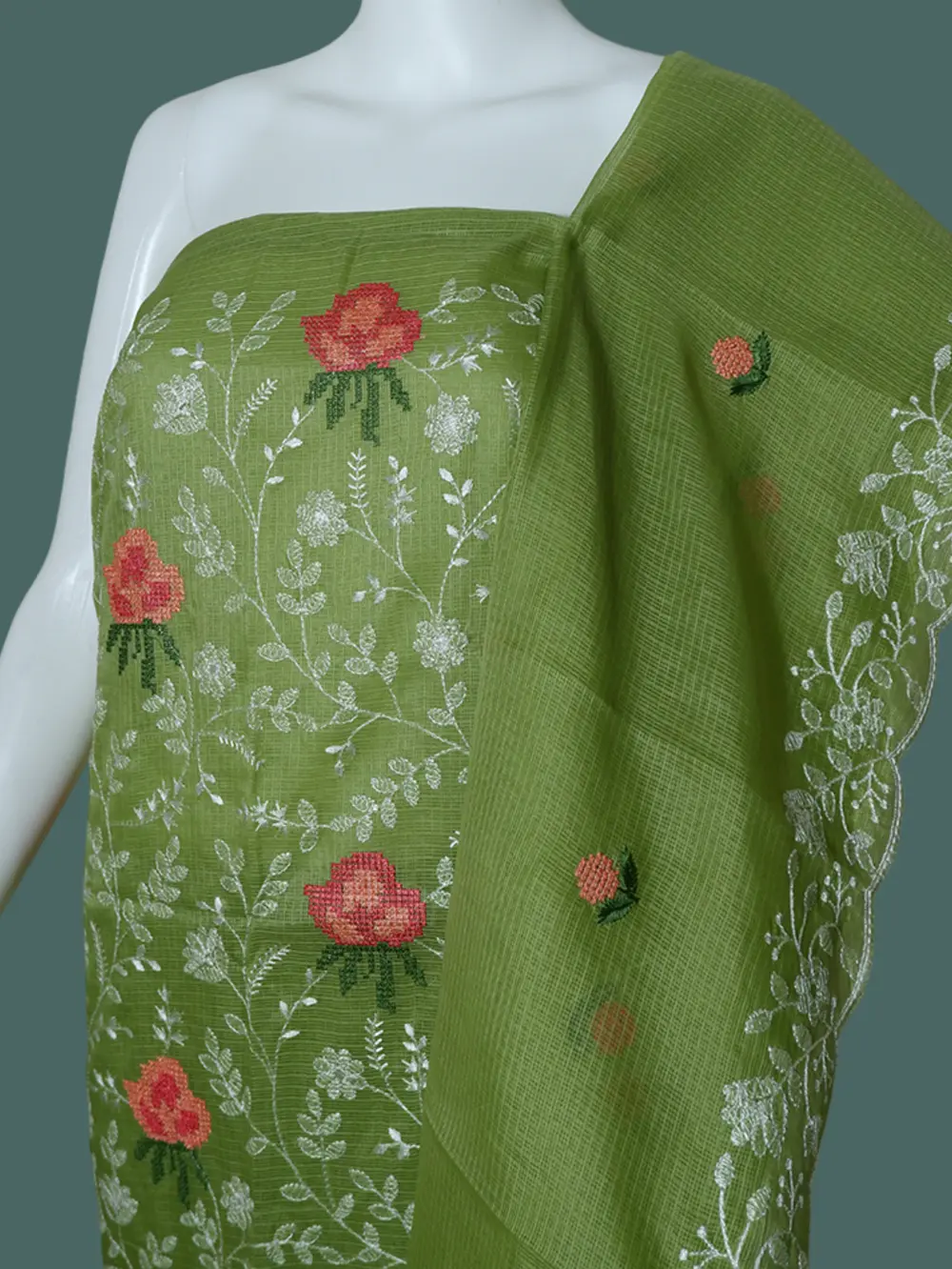 Silky Kota Crostick Churidar Material