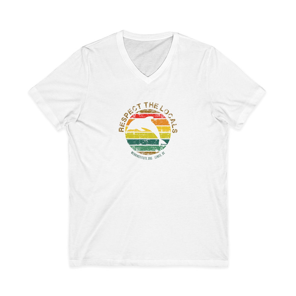 Miniatura: Respect the Locals: Dolphin, Women's Jersey Short Sleeve V-Neck Tee