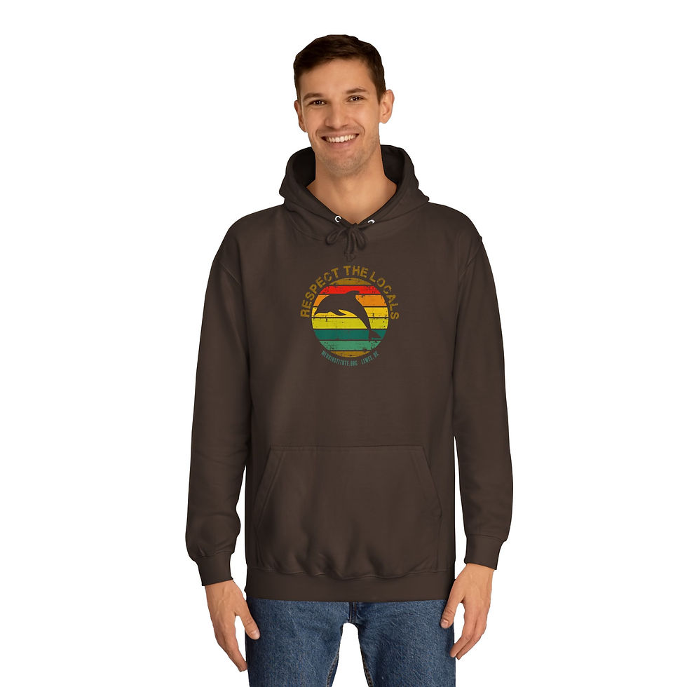 Thumbnail: Respect the Locals: Dolphin Unisex Cruiser Hoodie