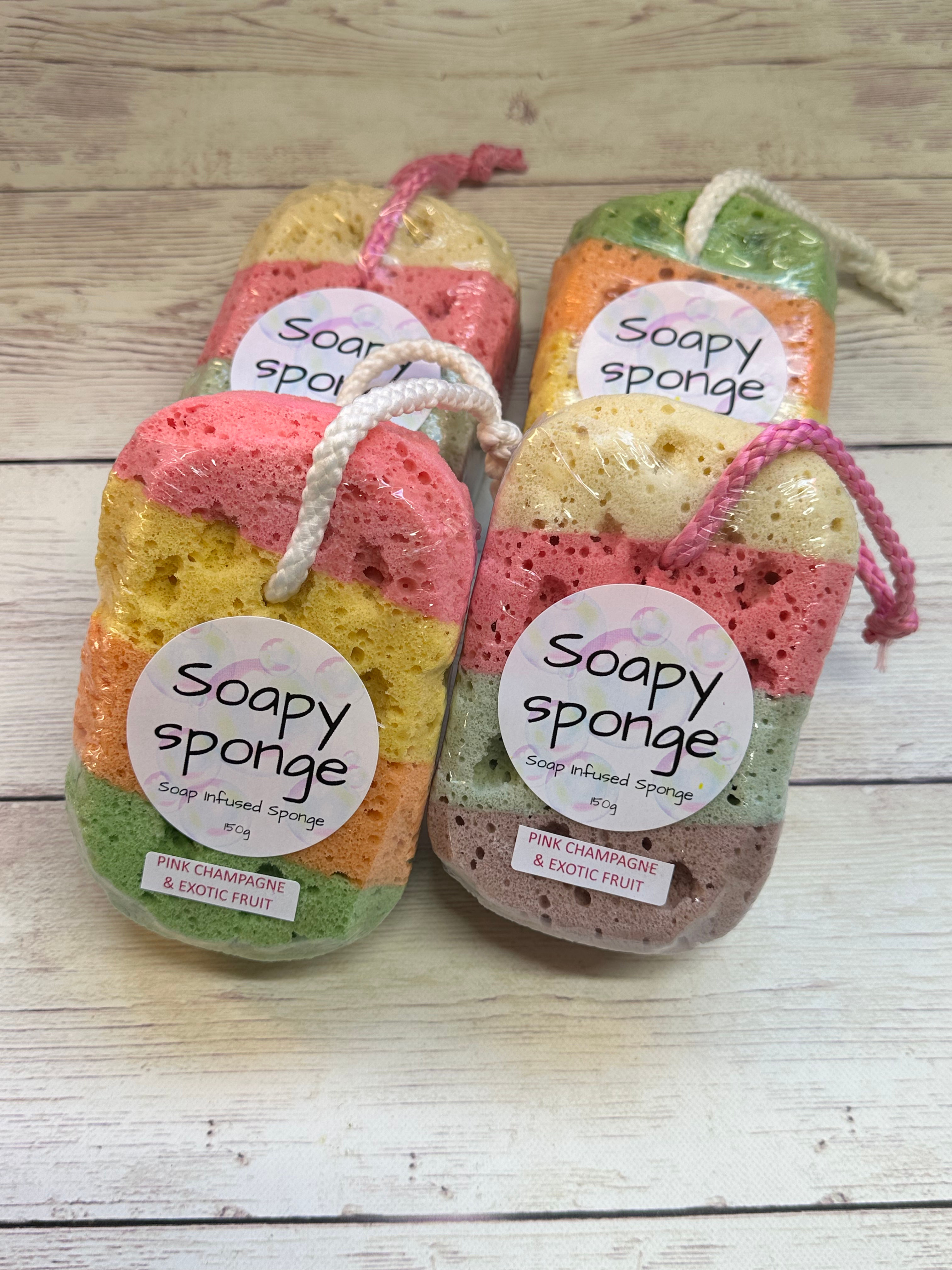 Soap Infused Sponge - Pink Champagne & Exotic Fruits