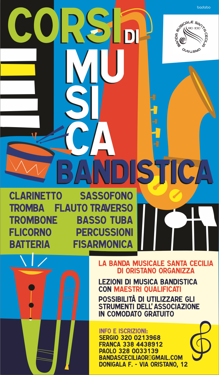 Campagna promozionale corsi di musica per la Banda Santa Cecilia